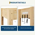 Hochbeet mit Beinen und Haken 116x76x57 cm – Erhöhtes Pflanzbeet aus Holz mit Vlies-Einsatz – Blumenkasten für Gemüse, Kräuter & Blumen – Garten, Terrasse & Balkon, Holzfarben - Thumbnail 3