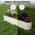 2er Set Verzinkte Stahl Hochbeete 240x60x45cm – Robustes Metall Hochbeet für Gemüse, Kräuter & Blumen – Rostbeständig, Ergonomische Höhe, Einfache Montage – Pflanzbeet Garten Outdoor Beige - Thumbnail 6