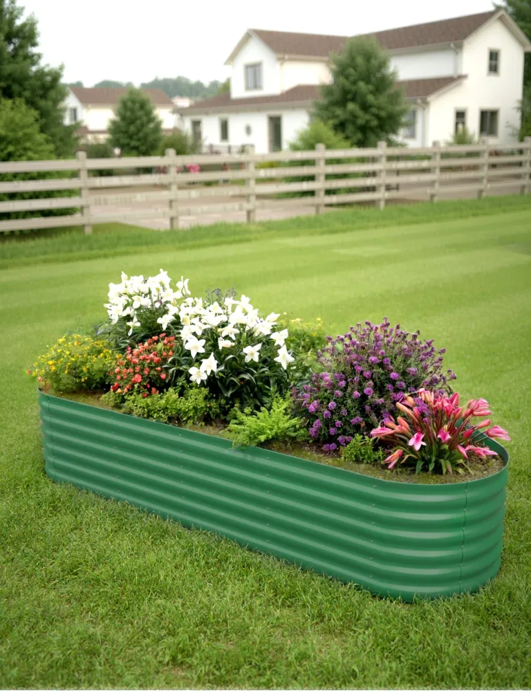 2er Set Verzinkte Stahl Hochbeete 240x60x45cm – Robustes Metall Hochbeet für Gemüse, Kräuter & Blumen – Rostbeständig, Ergonomische Höhe, Einfache Montage – Pflanzbeet Garten Outdoor Grün – Bild 2