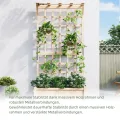 Aoxun Hochbeet mit Rankgitter & hängendem Dach, Hochbeet mit Rankgitter & Drainagelöchern & Seil, Pflanzkasten für Kletterpflanzen hängende Körbe Pflanzkübel für Gemüse 90 x 48 x 183 cm, Natur - Thumbnail 6