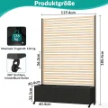 Pflanzkasten aus Metall für den Außenbereich mit Spalier, Hochbeet aus Metall mit Rad, freistehender Sichtschutz-Pflanzkasten für Blumen, Gemüse im Garten, auf der Terrasse, auf dem Balkon - Thumbnail 2