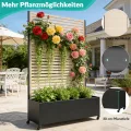 Pflanzkasten aus Metall für den Außenbereich mit Spalier, Hochbeet aus Metall mit Rad, freistehender Sichtschutz-Pflanzkasten für Blumen, Gemüse im Garten, auf der Terrasse, auf dem Balkon - Thumbnail 4