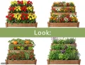 needs&wants® Großes Hochbeet Stufenbeet 3-stufig aus Holz für Garten Terrasse, Pflanzbeet Pflanztreppe XL quadratisch, Etagen Blumenbeet Kräuterbeet Blumentreppe, 123,5 x 123,5 x 53 cm, braun - Thumbnail 7