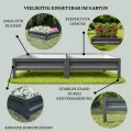 Botanic Hochbeet Metall 200x100x20 cm, verzinkter Stahl, wetterfest & rostfrei, Metallhochbeet Anthrazit mit Bodenankern, stabiles Gartenbeet für Gemüse, Kräuter und Blumen - Thumbnail 4