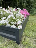 Botanic Hochbeet Metall 200x100x20 cm, verzinkter Stahl, wetterfest & rostfrei, Metallhochbeet Anthrazit mit Bodenankern, stabiles Gartenbeet für Gemüse, Kräuter und Blumen - Thumbnail 6