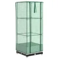 Hochbeet mit Gewächshaus Frühbeet Aufsatz Rattan Optik 40x40x123 cm, Stabiles Tomatenhaus für Garten und Balkon, Pflanzkasten mit Schutznetz und Belüftung für Gemüse Kräuter Blumen - Thumbnail 2