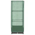 Hochbeet mit Gewächshaus Frühbeet Aufsatz Rattan Optik 40x40x123 cm, Stabiles Tomatenhaus für Garten und Balkon, Pflanzkasten mit Schutznetz und Belüftung für Gemüse Kräuter Blumen - Thumbnail 5