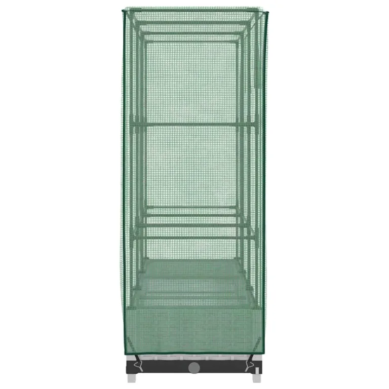 Hochbeet mit Gewächshaus Frühbeet Tomatenhaus 120x40x123 cm Rattan Optik WeiÃŸ, Stabiles PP Beet mit Eisenrahmen und Wasserdichter Abdeckung für Garten Balkon Terrasse – Bild 5