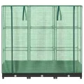 Hochbeet mit Gewächshausabdeckung 120x40x123 cm Rattanoptik für Garten und Balkon, Stabiles PP Beet mit Eisenrahmen & Wasserdichter PE Abdeckung für Gemüse und Kräuter - Thumbnail 4