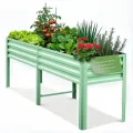 Hochbeet aus Metall, Verzinkter Stahl Rostfrei, 226x60x80 cm Hochbeet für Garten, Terrasse & Balkon, Pflanzkasten für Gemüse, Kräuter und Blumen, Langlebiges Pflanzbeet - Thumbnail 10