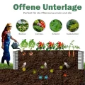 Hochbeet Metall XXL (240x120x60 cm), Wetterfestes Pflanzbeet für Garten & Terrasse, Verzinktes Gemüsebeet mit Stabilisierungsstangen, Pflanzkübel mit Offenem Boden für Tomaten, Silber - Thumbnail 8