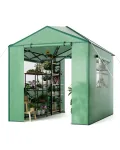 GarveeHome Gewächshaus Tunnel – Stabiler PE-Bezug, robuster Rahmen, Zipper-Türen & Mesh-Fenster, schneller Aufbau, UV-beständig, Winterfest – Ideal für Pflanzenaufzucht im Garten, Innen - Thumbnail 6