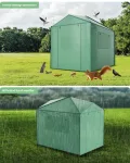 GarveeHome Gewächshaus Tunnel – Stabiler PE-Bezug, robuster Rahmen, Zipper-Türen & Mesh-Fenster, schneller Aufbau, UV-beständig, Winterfest – Ideal für Pflanzenaufzucht im Garten, Innen - Thumbnail 7
