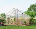 GarveeHome Stabiles begehbares Polycarbonat Gewächshaus 8x12 FT für Garten & Outdoor – Robuster Aluminiumrahmen, abschließbare Tür, Dachfenster – Ideal für Terrasse, Rasen, Pflanzenanzucht - Thumbnail 1