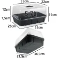 Zimmergewächshaus 38x25x19cm mit verschließbarer Belüftung sehr stabil Gewächshaus Anzuchthaus (M) - Thumbnail 9