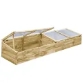 Garten-Gewächshaus aus Holz, quadratisches Gewächshaus, Kiefernholz, imprägniert, 200 x 50 x 35 cm - Thumbnail 10