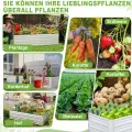 Metall Hochbeet Rechteckig 300x120x58 cm, stabil & rostfrei, wetterfest, langlebiges Gartenbeet für Gemüse, Kräuter & Blumen, Balkon & Terrasse – Silber - Thumbnail 7