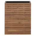 Mendler Pflanzkasten HWC-L21, Hochbeet Pflanzkübel Blumentopf, eckig 77x63x23cm Outdoor Akazie Holz FSC®-Zertifiziert - Hellbraun - Thumbnail 6
