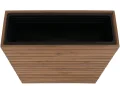 Mendler Pflanzkasten HWC-L21, Hochbeet Pflanzkübel Blumentopf, eckig 77x63x23cm Outdoor Akazie Holz FSC®-Zertifiziert - Hellbraun - Thumbnail 7