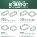 HOFGARTEN Kleines Hochbeet Set 120x60x28 cm | Kräuterhochbeet, Mini Blumenbeet, Kräuterbeet Outdoor | 8-in-1 Beet | für Tomaten Blumen Erdbeeren | Verzinkter Stahl, Rostbeständig & Stabil (Anthrazit) - Thumbnail 3