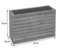 Mendler Pflanzkasten HWC-L21, Pflanzkübel Blumentopf Hochbeet, eckig 41x63x23cm Outdoor Akazie Holz FSC®-Zertifiziert - Hellbraun - Thumbnail 3