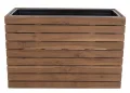 Mendler Pflanzkasten HWC-L21, Pflanzkübel Blumentopf Hochbeet, eckig 41x63x23cm Outdoor Akazie Holz FSC®-Zertifiziert - Hellbraun - Thumbnail 6