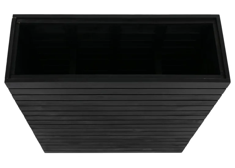 Mendler Pflanzkasten HWC-L21, Hochbeet Pflanzkübel Blumentopf, eckig 77x63x23cm Outdoor Akazie Holz FSC®-Zertifiziert - schwarz – Bild 7