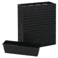 Mendler Pflanzkasten HWC-L21, Hochbeet Pflanzkübel Blumentopf, eckig 77x63x23cm Outdoor Akazie Holz FSC®-Zertifiziert - schwarz - Thumbnail 8