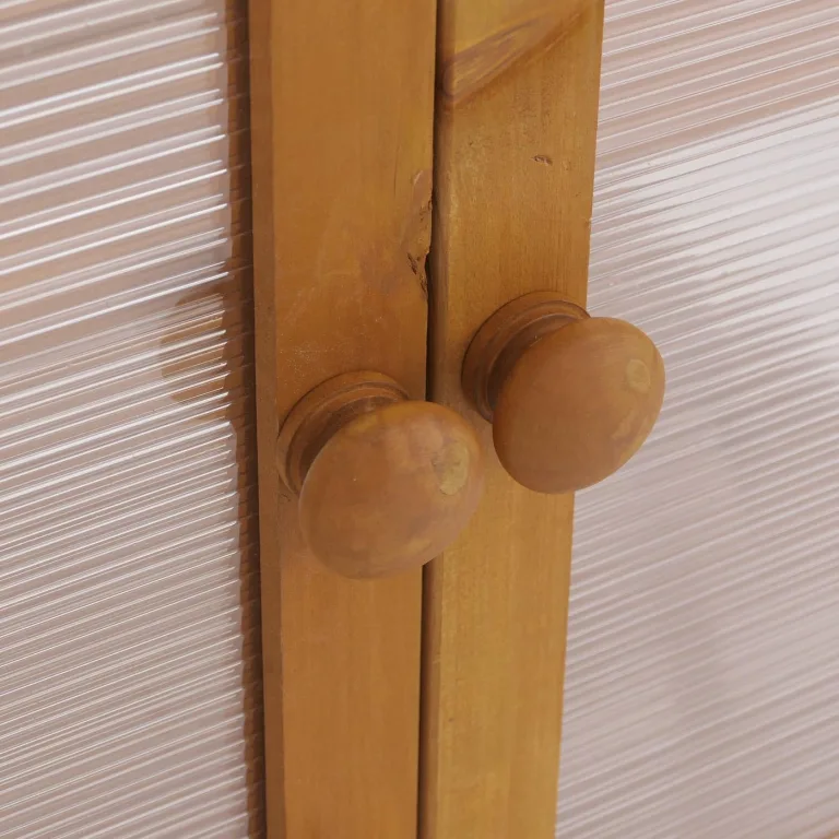 Mendler Gewächshaus HWC-Q13, Treibhaus Anzuchthaus Frühbeet Fenster verstellbar Holz FSC®-Zertifiziert 110x76x57cm - Natur – Bild 7