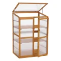 Mendler Gewächshaus HWC-Q13, Treibhaus Anzuchthaus Frühbeet Fenster verstellbar Holz FSC®-Zertifiziert 110x76x57cm - Natur - Thumbnail 4