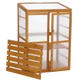 Mendler Gewächshaus HWC-Q13, Treibhaus Anzuchthaus Frühbeet Fenster verstellbar Holz FSC®-Zertifiziert 110x76x57cm - Natur - Thumbnail 8