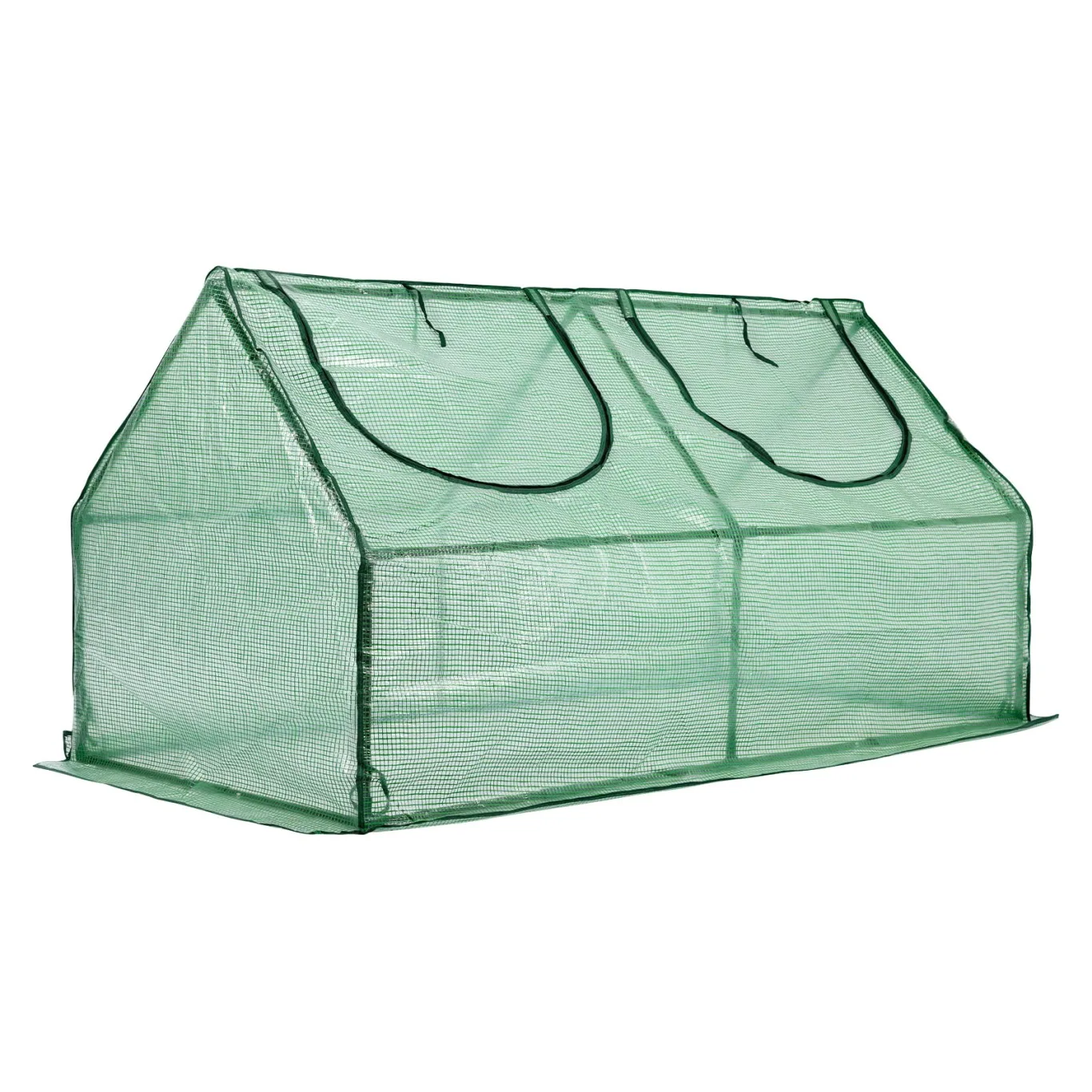 COWVIE Mini-Gewächshaus, 1,8 x 0,9 x 0,9 m, mit 2 Reißverschlusstüren, wasserabweisend, UV-beständig, für Blumen, Gemüse und Kräuter, grün - Bild 1