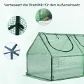 COWVIE Mini-Gewächshaus, 1,8 x 0,9 x 0,9 m, mit 2 Reißverschlusstüren, wasserabweisend, UV-beständig, für Blumen, Gemüse und Kräuter, grün - Thumbnail 5