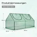 COWVIE Mini-Gewächshaus, 1,8 x 0,9 x 0,9 m, mit 2 Reißverschlusstüren, wasserabweisend, UV-beständig, für Blumen, Gemüse und Kräuter, grün - Thumbnail 10