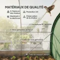 Outsunny Garten-Gewächshaus, Tunnel, 18 m², Tomatenhaus, Reißverschlusstür, aufrollbar, 8 Fenster, Rohrgestell aus verzinktem Stahl, Plane aus hochdichtem Polyethylen, 6 x 3 x 2 m, Weiß - Thumbnail 4