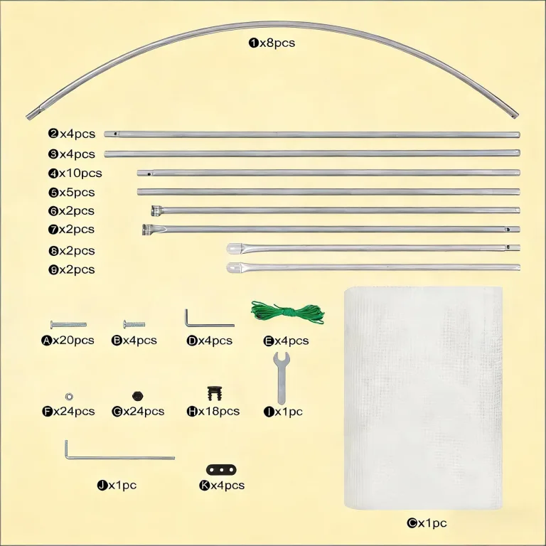 Großes begehbares Gewächshaus 200x300x190 cm – Winterfest, Rolltür & 6 Fenster, verzinktes Stahlgestell, Moskitonetz – als Tomatenhaus für Gemüse & Kräuter, Weiß – Bild 3