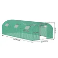 Gewächshaus 3x6 m groß, Foliengewächshaus mit 6 Fenstern & Tür, verzinkter Stahlrahmen, UV-beständige Abdeckung, Tomatenhaus für Pflanzen & Gemüse - Thumbnail 2