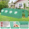 Gewächshaus 3x4 m begehbar, Foliengewächshaus mit 4 Fenstern & Tür, stabiles Stahlgestell, HDPE/LDPE Abdeckung, Tomatengewächshaus für Garten & Gemüseanbau - Thumbnail 9