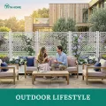 YITAHOME Hochbeete mit Rankgitter, Garten-Rankgitter mit Rädern, 108,5 x 44 x 155 cm, Drainagelöcher und Stopfen für Kletterpflanzen, erhöhter Übertopf hält 6,8 kg für Gemüse, Blumen, Obst (weiß) - Thumbnail 8
