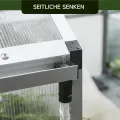 Gewächshaus Aluminium für den Garten | 177*300*193 cm | Vielseitig nutzbar als Treibhaus Gartenhaus Winterfest Aufzucht Tomatenhaus Frühbeet und Pflanzenhaus Weiß - Thumbnail 8