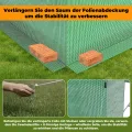 Gewächshaus Foliengewächshaus 3 × 6 m - 18 m² mit Verzinktrohrfundament inkl. Erdanker & 4 Aufrollbare Fenster mit Moskitonetz & 140 g/m² UV-beständig Tomatengewächshaus Greenhouse - Thumbnail 5