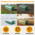 Gewächshaus Foliengewächshaus 3 × 6 m - 18 m² mit Verzinktrohrfundament inkl. Erdanker & 4 Aufrollbare Fenster mit Moskitonetz & 140 g/m² UV-beständig Tomatengewächshaus Greenhouse - Thumbnail 6