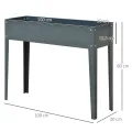 Outsunny Hochbeet Kräuterbeet Pflanzkasten aus Metall mit Füßen und 3 Abflusslöchern, Blumenkasten 100 x 30 x 80 cm - Thumbnail 7