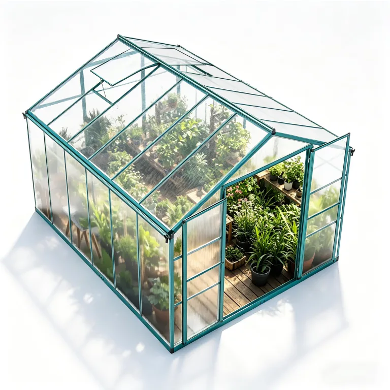 Gewächshaus Aluminium für den Garten |Mit 8 cm dickeres Fundament| 361*238*225 cm | Vielseitig nutzbar als Treibhaus Gartenhaus Winterfest Aufzucht Tomatenhaus Frühbeet und Pflanzenhaus Grün – Bild 1