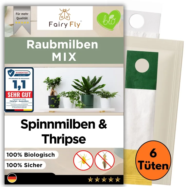 Raubmilben Mix gegen Thripse & Spinnmilben – 100 Tüten (50 x Cucumeris + 50 x Californicus) – Nützlinge für Zimmerpflanzen & Gewächshaus – biologisch & chemiefrei – Bild 3
