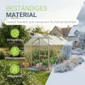 JUSKYS® Gewächshaus 7,2 m² - Aluminiumgestell & Stahlfundament, UV-beständig, abschließbare Schiebetür, belüftbare Dachfenster 61x57 cm - Thumbnail 10
