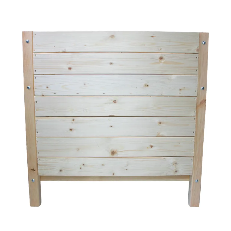 mgc24 Hochbeet Kiefernholz Natur, 80 x 40 x 78 cm mit Ablage & Verkleidung | Stehender Pflanzkasten aus Holz, Für Garten/Terrasse/Balkon, vielseitig nutzbar, robust & stabil, einfache Montage – Bild 5