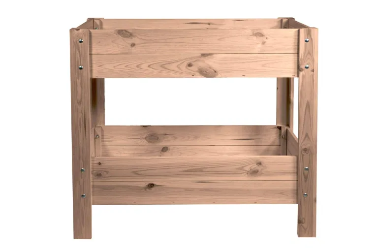 mgc24 Hochbeet Kiefernholz Natur, 80 x 40 x 78 cm mit Ablage & Verkleidung | Stehender Pflanzkasten aus Holz, Für Garten/Terrasse/Balkon, vielseitig nutzbar, robust & stabil, einfache Montage – Bild 8