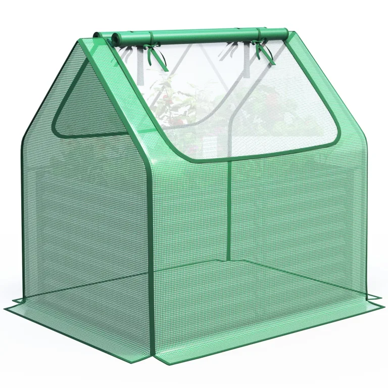 Quictent Ersatz-Abdeckung für Hochbeet,Grün-Transparent,2 Reißverschlussfenster,240x120x30 cm,Grün (Nur Abdeckung – Bild 10