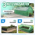 Quictent Ersatz-Abdeckung für Hochbeet,Grün-Transparent,2 Reißverschlussfenster,240x120x30 cm,Grün (Nur Abdeckung - Thumbnail 3